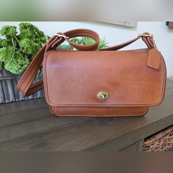 Vintage Coach Convertable Clutch Crossbody-  British Tan- Made In The USA - Picture 6 of 16